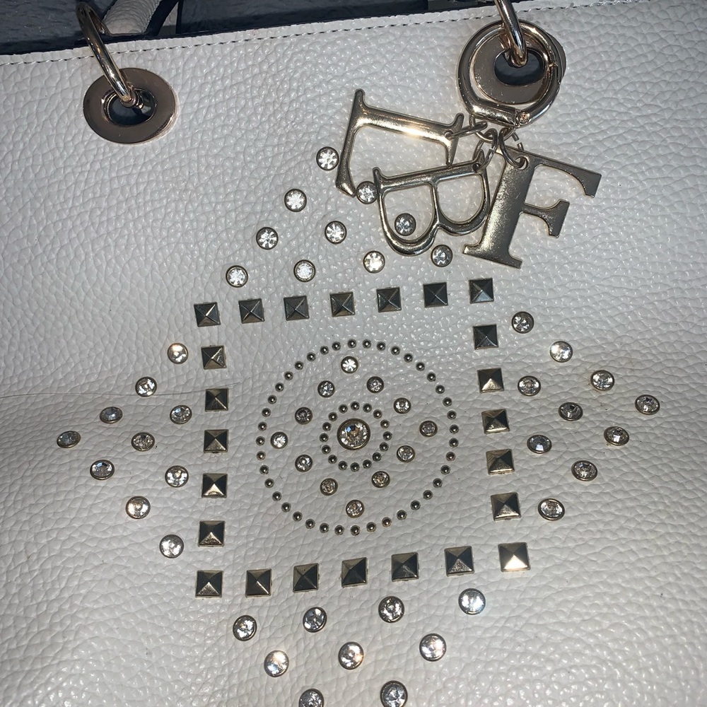 White & Gold Rhinestone Bag - Picture 3 of 13